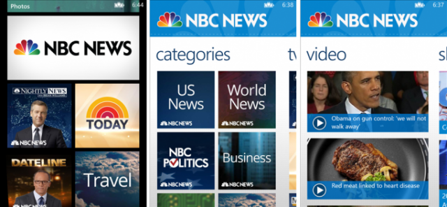 NBC News for Windows Phone SC