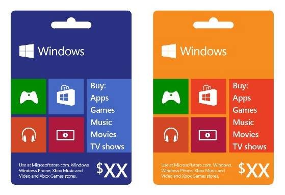 windows gift cards