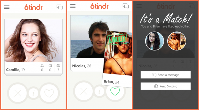 6tinder screens