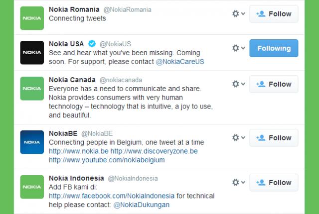 nokia green accoutns