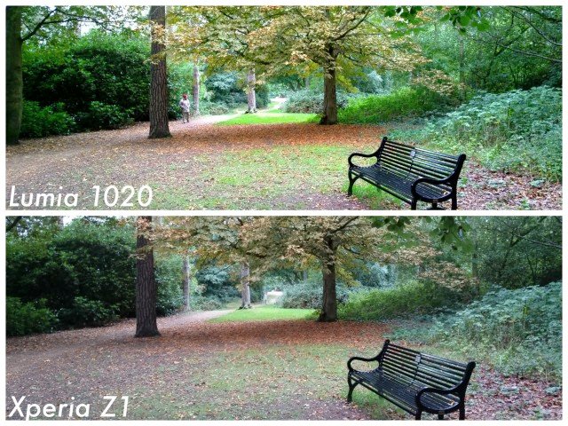 Sony Xperia Z1 vs Nokia Lumia 1020 shade