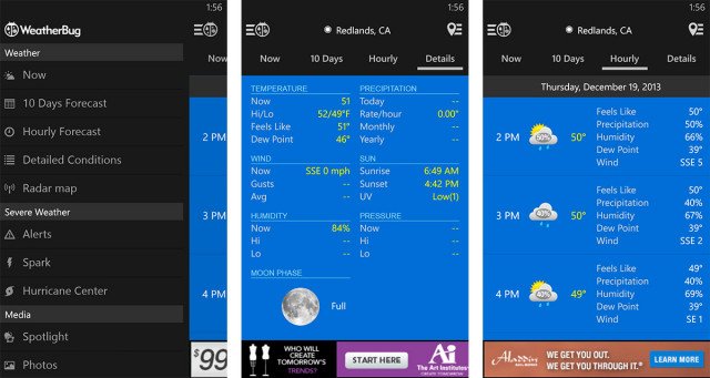 weatherbug screens